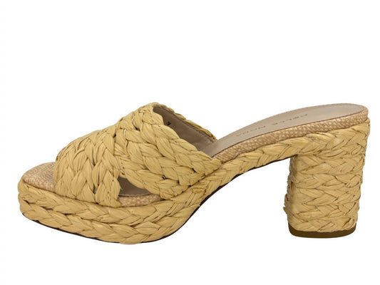 Pelle Moda - Women's Camren Platform Heel Natural Raffia
