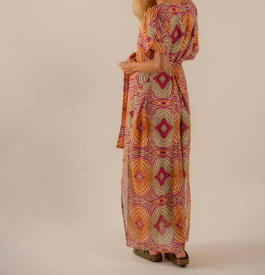 Care Tucker - Beatrice Mesmerized Pattern Kaftan Dress