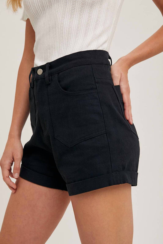 Bluivy - High-rise Denim Mom Short