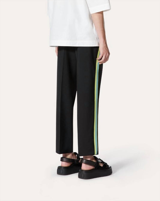 Valentino - Contrasting Striped Mohair Wool Trousers