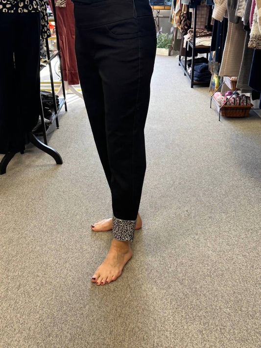 Lulu-B - Denim Leopard Cuff Jeans