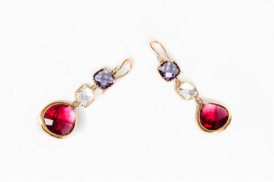 Avenue Chic - Women's Three Drop Earrings