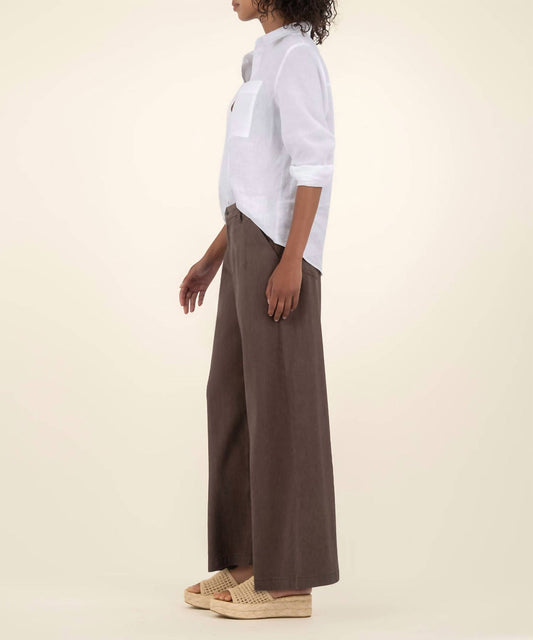 Kut From The Kloth - Ryan Linen High Rise Wide Straight Leg Pants