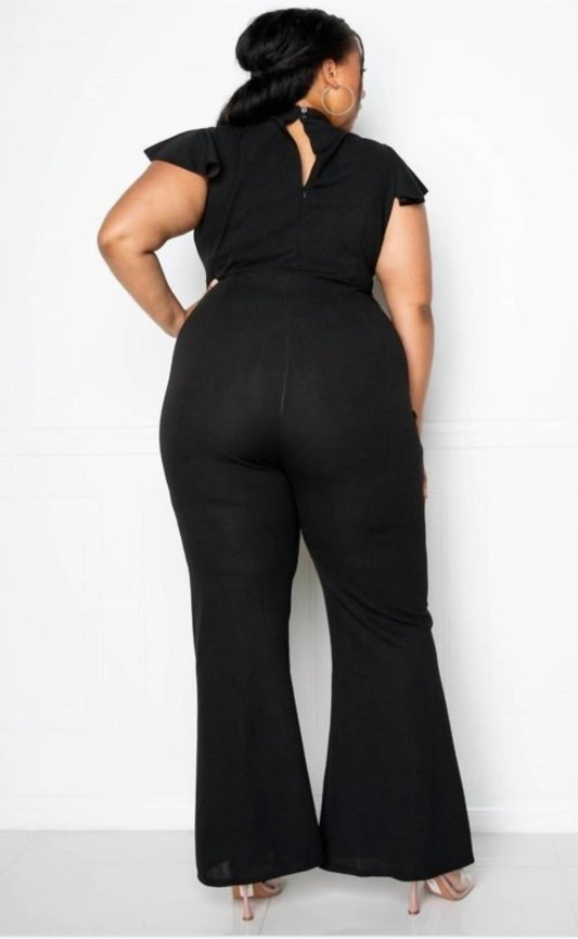 J2 Fashion - Ruffled Jumpsuit - Plus