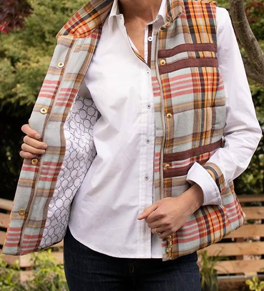 Dizzy-Lizzie - Rosey Plaid Vest