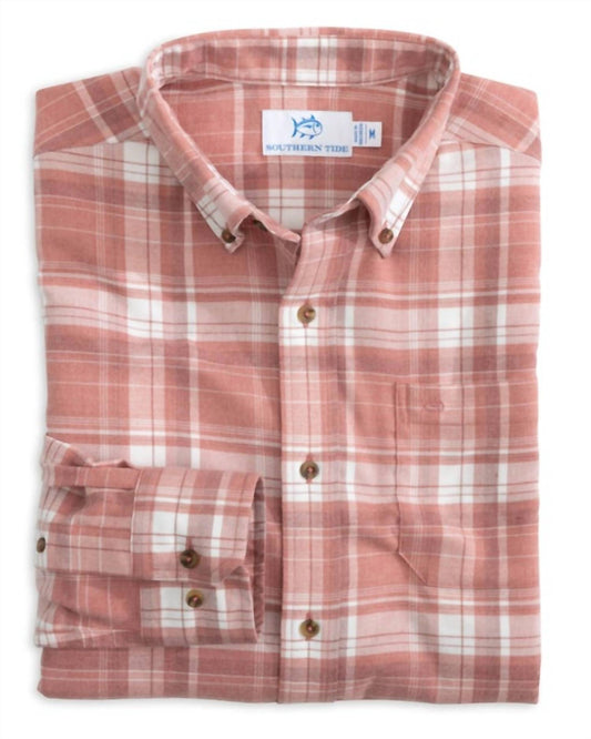 Southern Tide - Flannel Intercoastal Avondale Plaid Heather Sportshirt