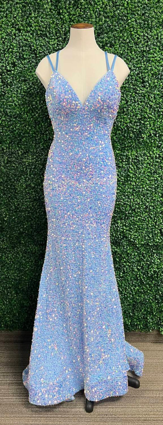 Sherri Hill - Fitted Sequin Prom Gown
