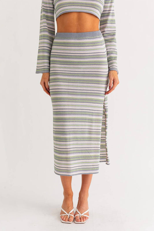 Le Lis - Saylor Stripe Midi Skirt
