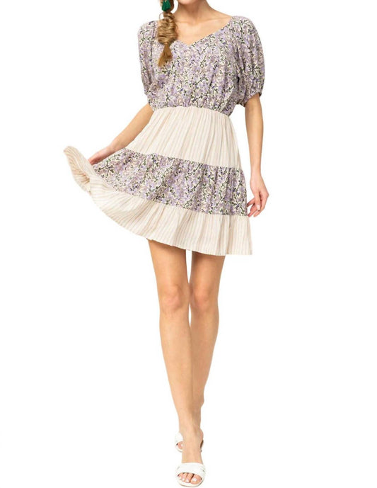 Entro - Multi-Print Surplice Dress