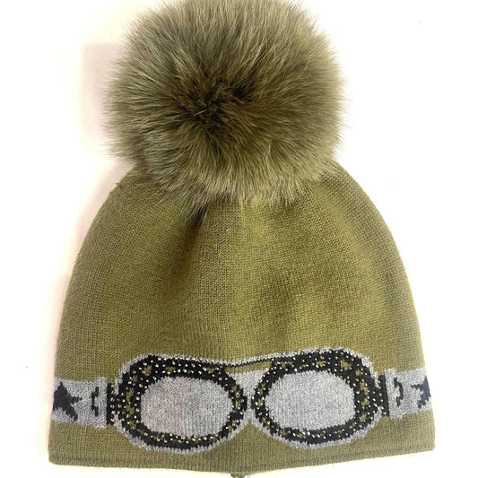 Mitchie'S Matchings - Women's Crystal Ski Goggle Hat