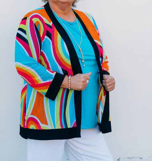 Multiples - 3/4 Sleeve Onionskin Jacket