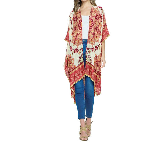 Yak & Yeti - Boho Floral Mandala Kimono Wrap