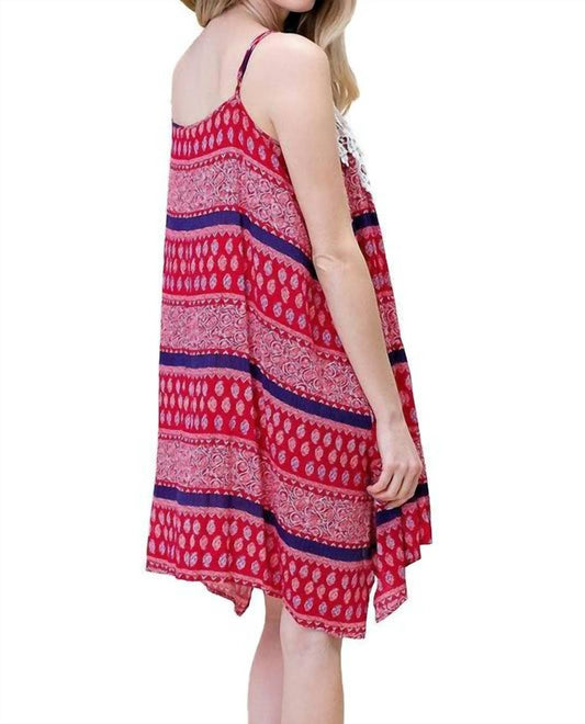 Kori - Asymmetrical Aztec Tank Dress