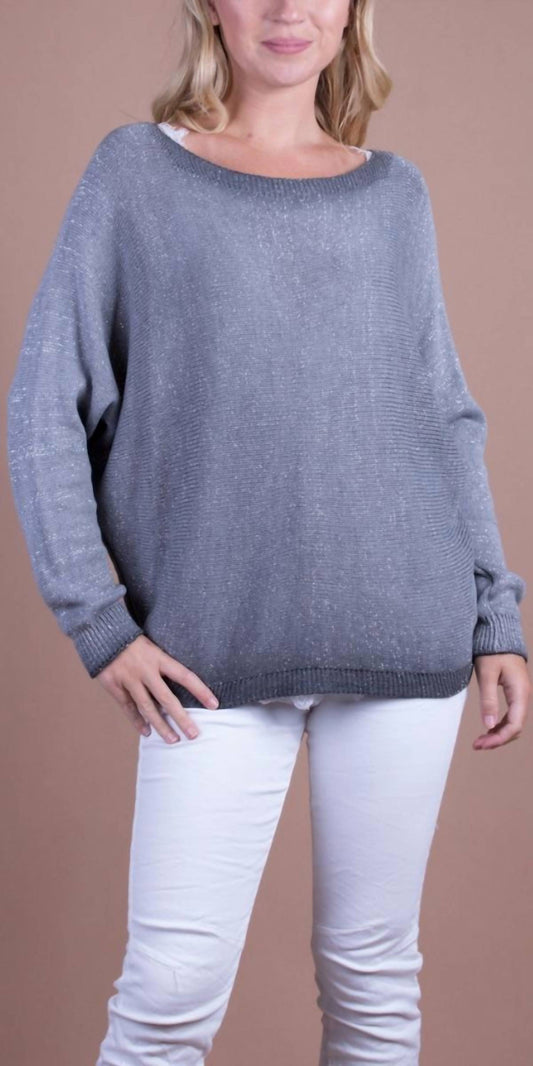Gigi Moda - Argento Long Sleeve Sweater