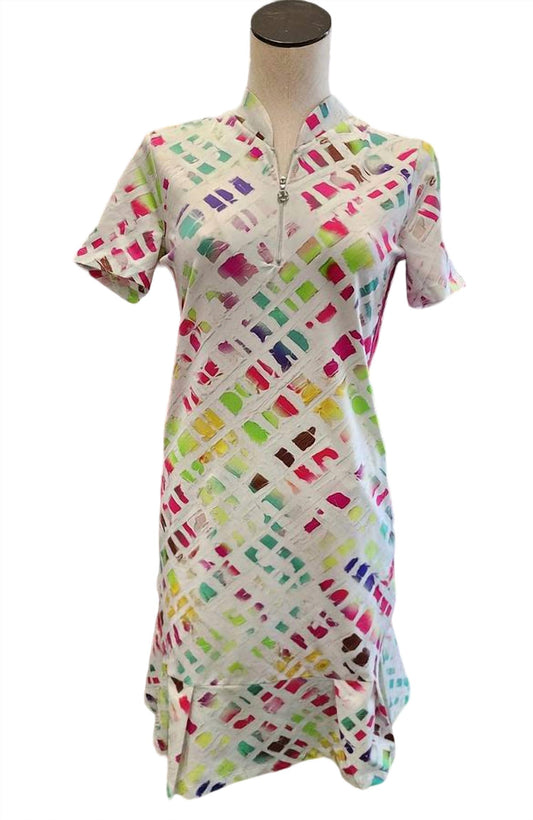 Women's “Urbain Texture Cyan” Dress