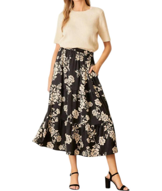 Polagram - Winter-garden Satin Maxi Skirt