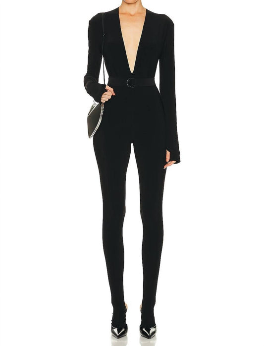 Norma Kamali - V-neck With Footie Catsuit