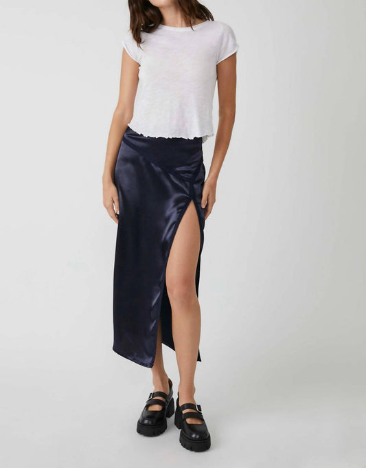 Free People - Dakota Satin Midi Skirt