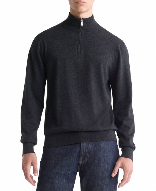 Calvin Klein - Fine Merino Wool Blend Quarter Zip Sweater
