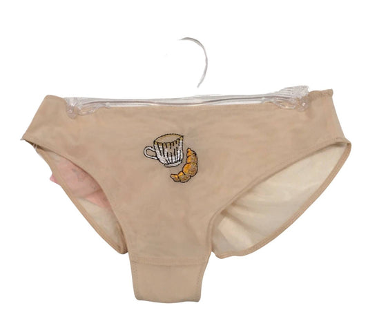 Love & Swans - Women's Coffee And Croissant Mesh Bikini