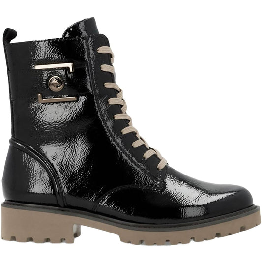 Remonte - Women's Crashlack Patent Leather Lace Up Boots