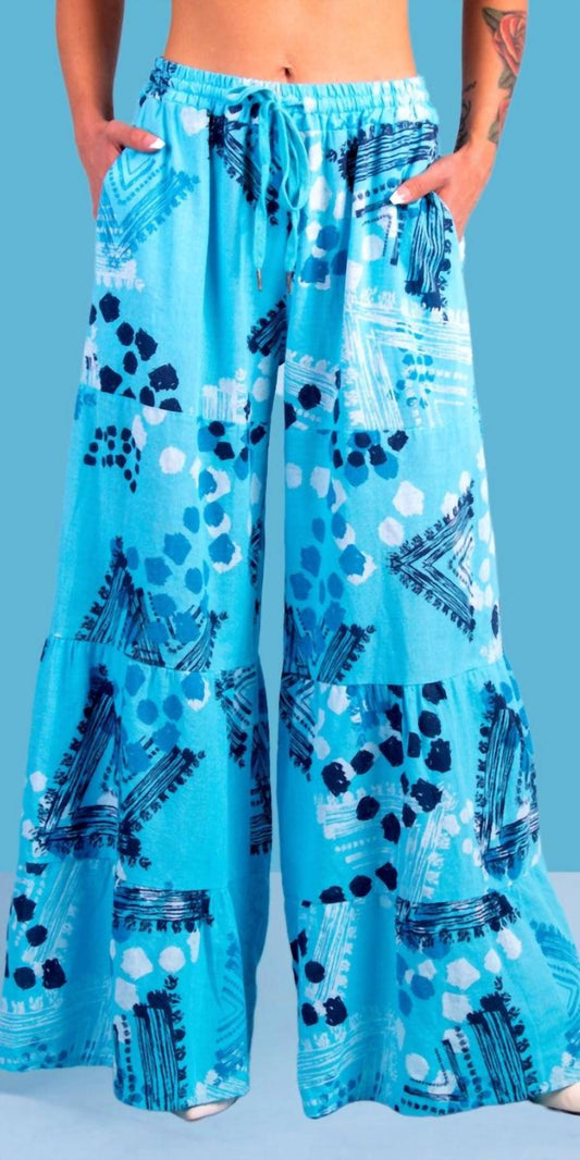 Gigi Moda - Tribale Linen Wide Leg Pants