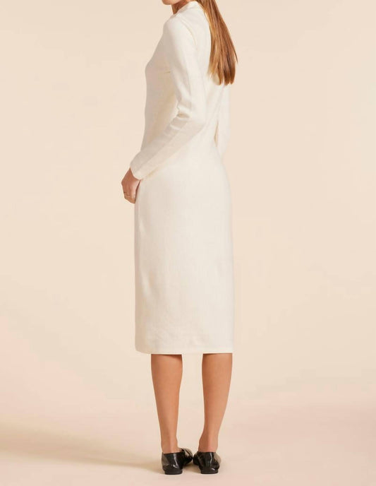 Bobi - Fitted Long Sleeve Midi Dress