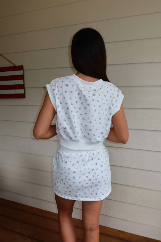 Papermoon - Claire Floral Print Knit Skirt Set