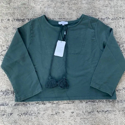 Something Navy - Women's Tassel Tie Sweatshirt