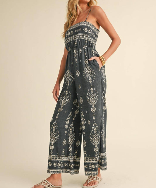 Klesis - Smocked Wide Leg Jumpsuit