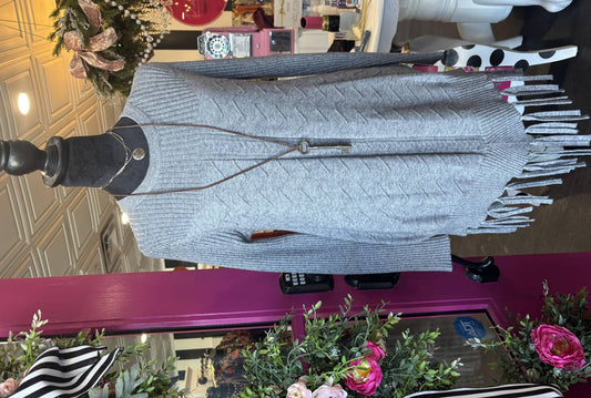 Heathmoor - Women's Fringe Bottom Sweater Tunic