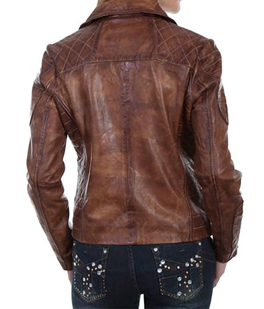 Scully - Women's Sanded Leather Motorcycle Style Jacket