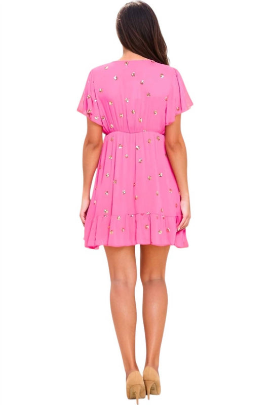 Milk & Honey - Amirah Embellished Empire Waist Mini Dress