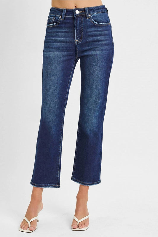 Risen - Addison High Rise Crop Straight Jeans
