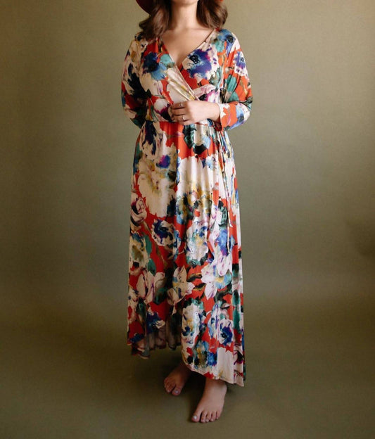 Emerald Collection - Iris Faux Wrap Midi Dress - Plus