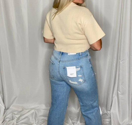 Le Lis - High Tide Knit Button Up Top