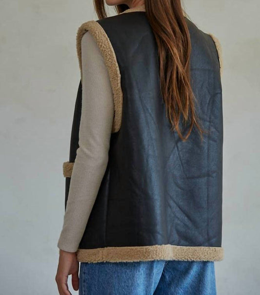By Together - Shiloh Woven Button Down Sleeveless Vest