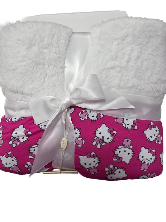Charlies Project - Girls Hello Cutie Plush Bamboo Blanket Large