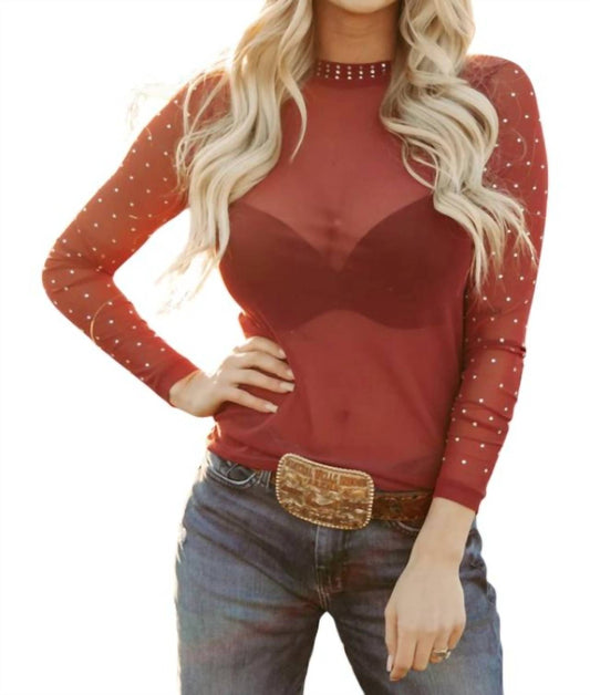 Sterling Kreek - Autumn Skies Mesh Top