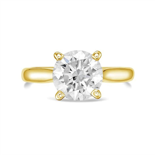 Diana M Jewels - Lab-grown Round-cut Diamond Solitaire Ring With Four-prong Setting - 5.00 Ct
