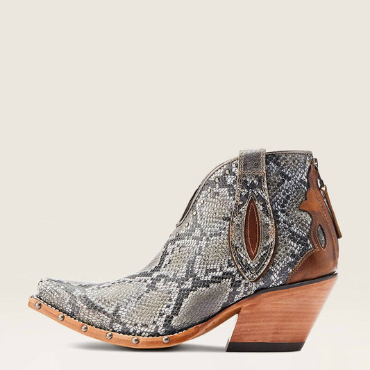 Ariat - Women's Greeley Western Leather Snake Bootie