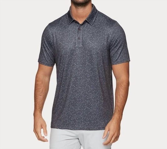 Flags & Anthem - Cobbtown Floral Print Performance Polo Shirt