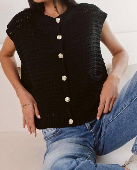 Elan - Knit Button Down Detail Cardigan