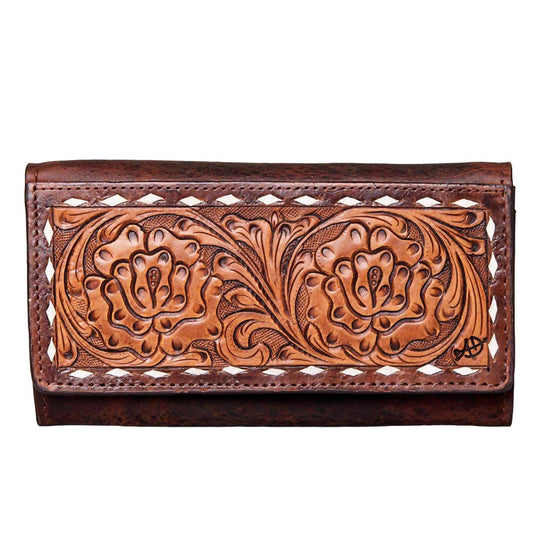 American Darling - Women's Whitley Stitch Tri-fold Tooled Wallet