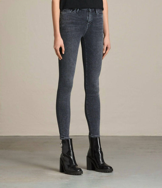 Allsaints - Eve Raven Stretch Denim Skinny Jeans