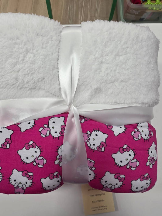 Charlies Project - Girls Hello Cutie Plush Bamboo Blanket Large