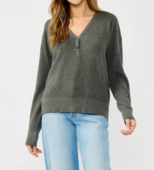 Lovestitch - V-Neck Rib Knit Sweater