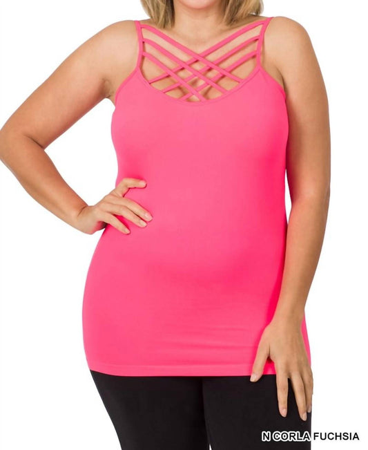 Zenana - Criss-cross Cami Top – Plus