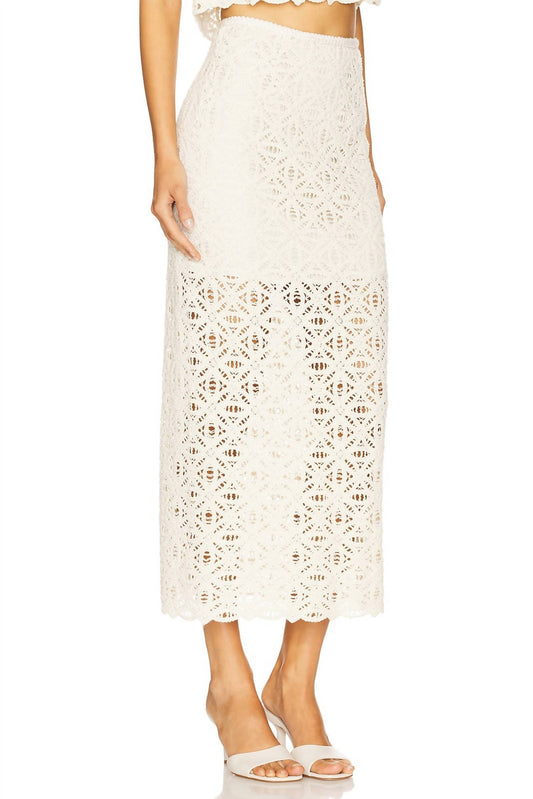 Sabina Musayev - Anaya Lace Textire Midi Skirt