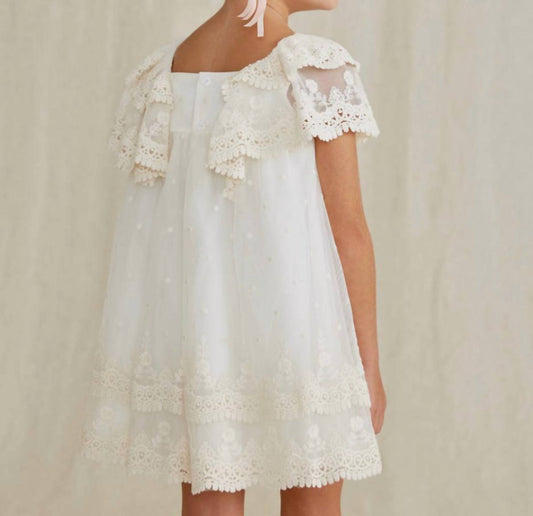 Mayoral - Girl's Embroidered Tulle Dress